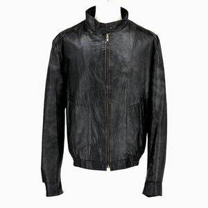 Americana Moto Ginoleathers Leather Jacket Mens 48T Black Fleece Lined